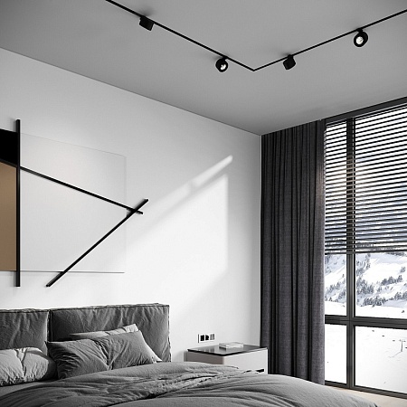 Slim Magnetic Трековый светильник 10W 4000K Stens (чёрный) 85198/01 - фото