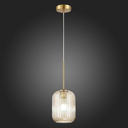 Светильник подвесной ST-Luce Латунь/Коньячный E27 1*60W SL1154.333.01 - фото