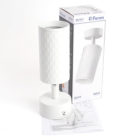 Светильник Feron ML1871 PIXEL настенно-потолочный GU10, белый - фото