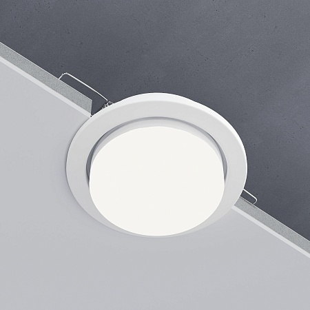 Встраиваемый точечный светильник 1035 GX53 WH белый Elektrostandard - фото