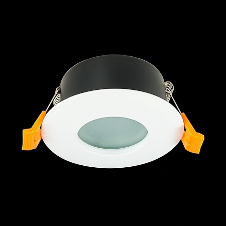 Св-к встр. Белый GU10 1*50W IP44 D84xH50 220V Без ламп ST213.508.01 - фото