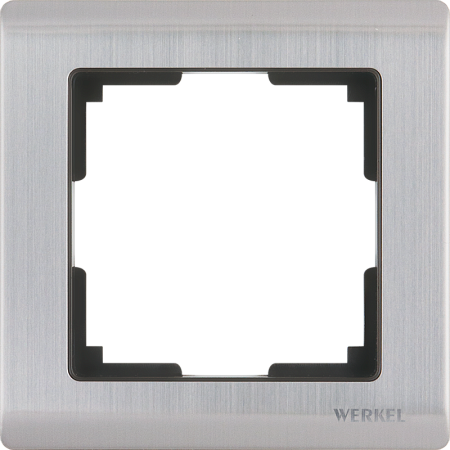 Рамка из металла на 1 пост Metallic глянцевый никель WL02-Frame-01 - фото