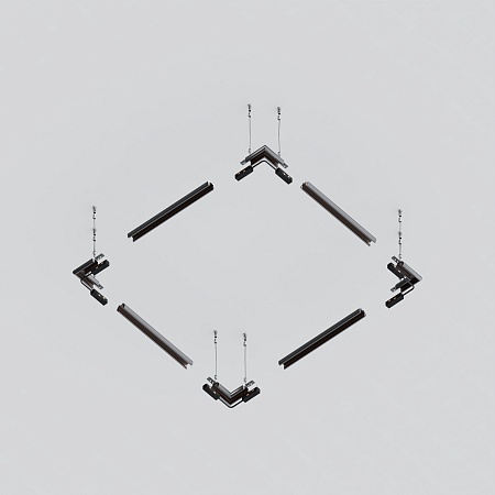 Шинопровод 2м exility круглый низкопрофильный черный Technical Busbar trunkings Exility TRXM034-R-412B - фото