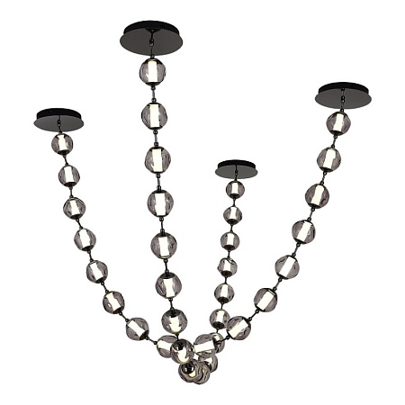 SL6520.403.16 Светильник подвесной ST-Luce черный жемчуг/прозрачно-дымчатый LED 1*80W 4000K HELMI - фото