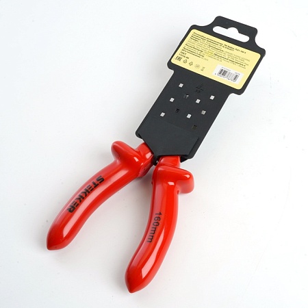 Плоскогубцы комбинированные диэлектрические STEKKER,  160мм, PLE1-160-S - фото