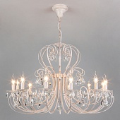 Подвесной светильник Eurosvet 3305/12 белый с золотом / прозрачный хрусталь