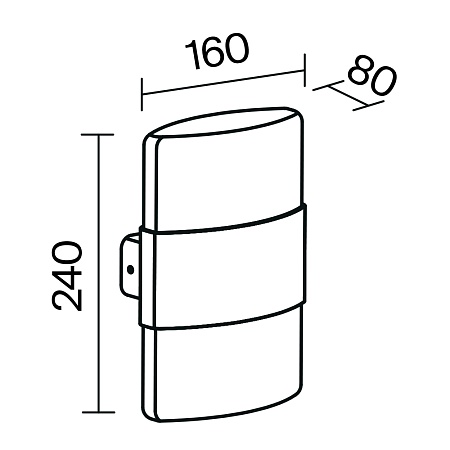 Настенный светильник (бра) Outdoor Rom O442WL-L12GF3K - фото