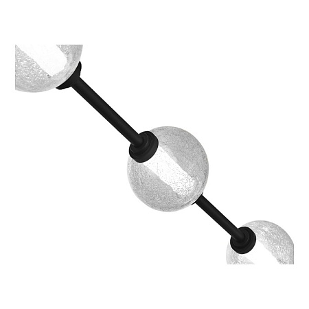 Светильник подвесной ST-Luce Черный/Прозрачное кракелированное стекло LED 3*8,5W 3000K SL6120.403.03 - фото