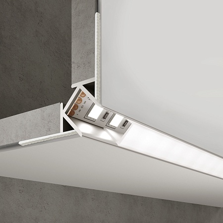 Встраиваемый угловой алюминиевый профиль (внешний угол) для светодиодной ленты LL-2-ALP015 Elektrostandard - фото