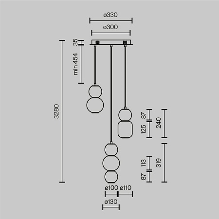 Подвесной светильник Maytoni Drop MOD273PL-L33G3K - фото