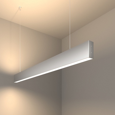 Линейный светодиодный подвесной двусторонний светильник 103см 40Вт 4200К серебряный LSG-01-2-8*103-32-4200-MS Elektrostandard Pro - фото