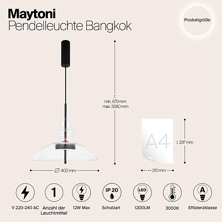 Подвесной светильник Maytoni Bangkok MOD185PL-L6B3K3 - фото