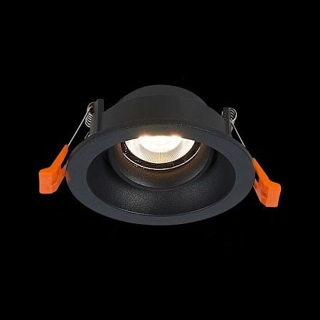 Св-к встр. Черный GU10 1*50W D94xH40 220V Без ламп ST208.408.01 - фото