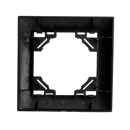 Рамка 1-местная, горизонтальная, STEKKER, PFR00-9011-03, серия Эрна Элегант, черный - фото