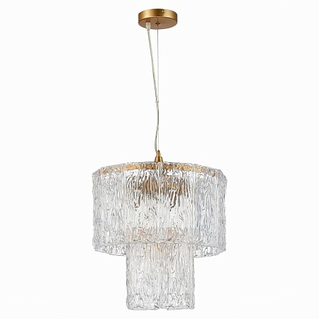 Светильник подвесной Золотистый/Прозрачный E27 5*40W SLE283203-05 - фото
