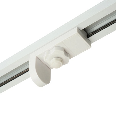 Коннектор (адаптер для установки Т8 лампы цоколь G13) для шинопровода, белый LD1016 - фото