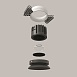 Встраиваемый светильник Technical Round DL058-12W3K-TRS-B - фото