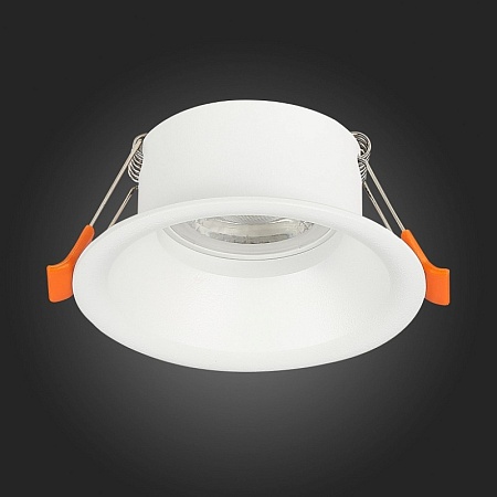 Св-к встр. Белый GU10 1*50W D89xH40 220V Без ламп ST201.508.01 - фото