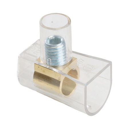 Зажим винтовой концевой изолированный КЗВИ-25 500В, 101А, 10 контактов, поликарбонат LD228-101А - фото