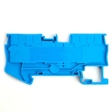 Зажим пружинный, 4-проводной проходной ЗНИ - 2,5 ,JXB PT 2,5 , синий LD574-2-25 - фото