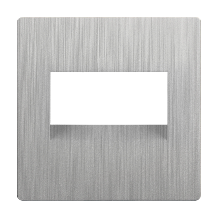 Накладка для двойной розетки Еthernet RJ-45 серебряный рифленый WL09-RJ45+RJ45-CP - фото