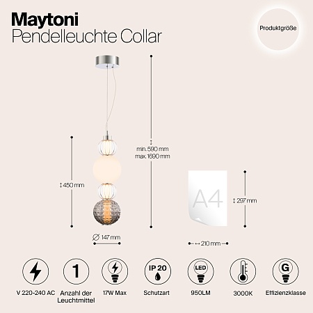 Подвесной светильник Maytoni Collar P069PL-L17CH3K - фото