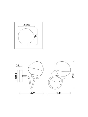 Настенный светильник (бра) Freya FR8017WL-01MG - фото