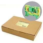 Зажим пружинный, 2-проводной проходной ЗНИ - 4 , JXB PT 4, желтый,зеленый LD572-1-40