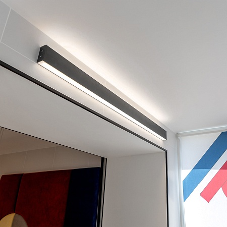 Линейный светодиодный накладной двусторонний светильник 128см 50Вт 6500К черный LSG-02-2-8*128-35-6500-MSh Elektrostandard Pro - фото