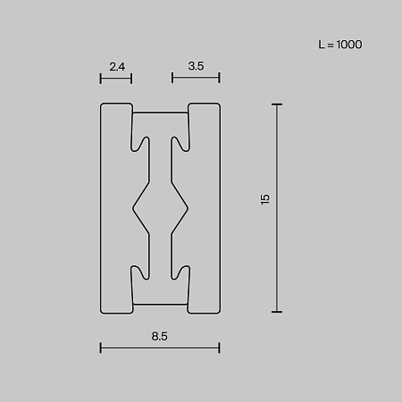 Шинопровод накладной/подвесной Technical TRX154-111PT - фото