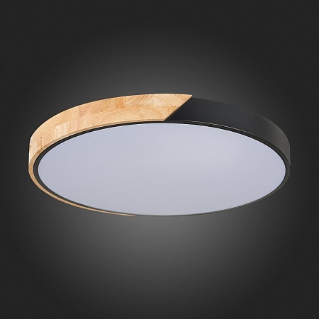 Светильник потолочный Черный, Светлое дерево/Белый LED 1*45W 3000K/4000K/6000K SLE200942-01 - фото