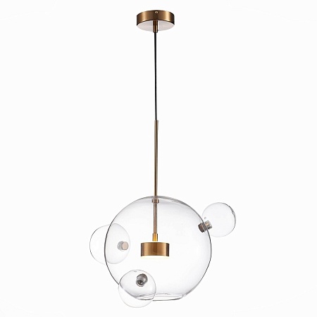 Светильник подвесной ST-Luce Латунь/Прозрачный LED 1*14W 3000K SL1133.203.01 - фото