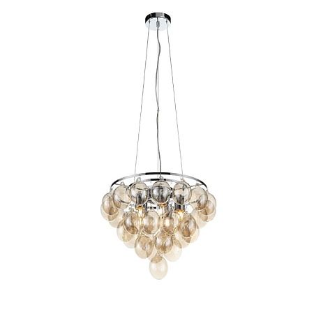 Светильник подвесной ST-Luce Хром/Коньячный E27 5*60W SL432.203.05 - фото