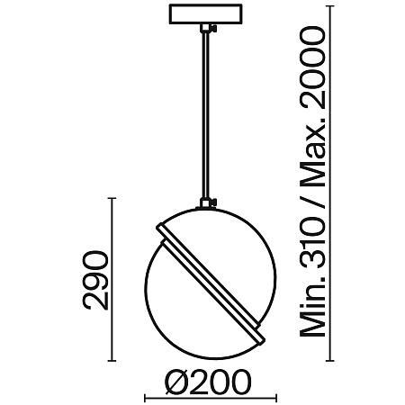 Подвесной светильник Freya Element FR5181PL-01BS - фото
