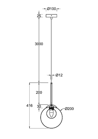 Подвесной светильник Maytoni Basic form MOD521PL-01G3 - фото