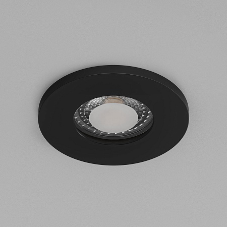 DK2036-BK Встраиваемый светильник влагозащ., IP 44, до 15 Вт, GU10, LED, черный, алюминий - фото