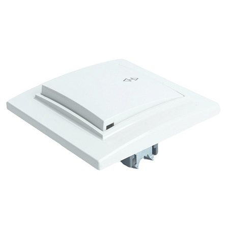 Переключатель 1-клавишный STEKKER  PSW10-9005-01, 250В, 10А, серия Эрна, белый - фото