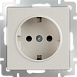 Розетка с заземлением и шторками слоновая кость WL03-SKGS-01-IP44-ivory - фото