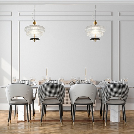 Светильник подвесной ST-Luce Латунь/Прозрачный, Латунь LED 1*8W 3000K SL6122.313.01 - фото