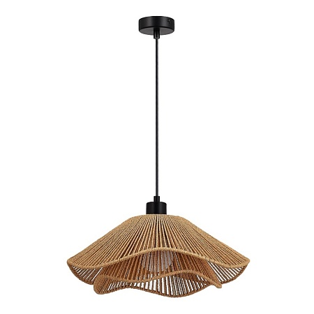 Светильник подвесной бежевый/черный E27 1*40W SLE6023-603-01 - фото