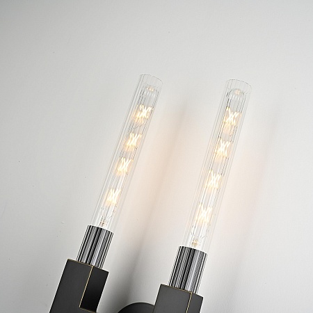 Бра Canelle Wall Lamp Double Sconces Black Imperiumloft 147874-22 - фото