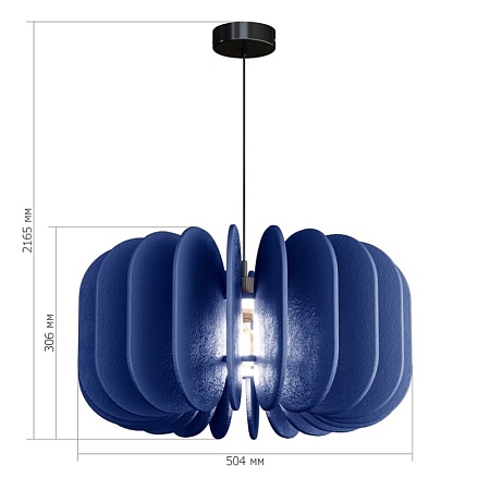 Светильник подвесной ST-Luce Черный/Синий E27 1*60W SL3004.403.01 - фото