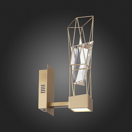 Бра ST-Luce Матовое золото/Матовое золото, Прозрачный LED 1*6W 4000K SL815.201.01 - фото