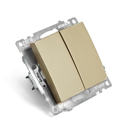 Сальник PG16 диаметр проводника 10-14 мм STEKKER, IP54, серый (DIY упаковка 2 шт) (без мембраны) - фото