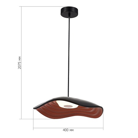 Светильник подвесной ST-Luce Черный/Черный, Оранжевый LED 1*12W 3000K SL6208.401.12 - фото