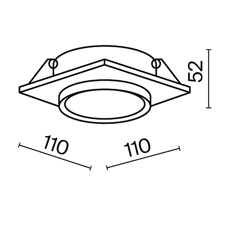 Встраиваемый светильник Technical Hoop DL086-GX53-SQ-W - фото