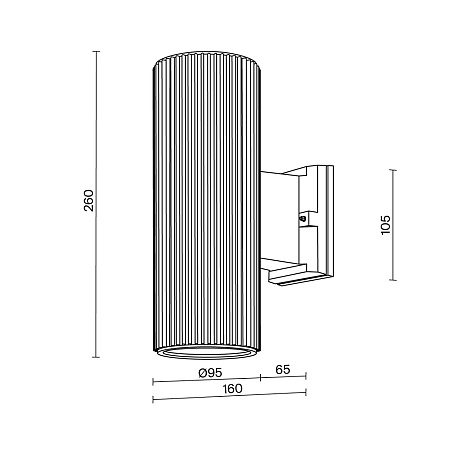 Настенный светильник (бра) Outdoor Rando O419WL-02GR - фото