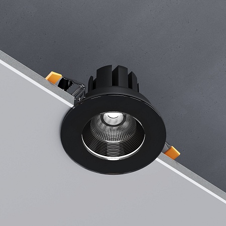Светильник встраиваемый светодиодный Artis 7W 3000 черный 25096/LED Elektrostandard - фото