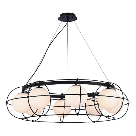Люстра подвесная ST-Luce Черный/Опал G9 8*5W SL1189.403.08 - фото