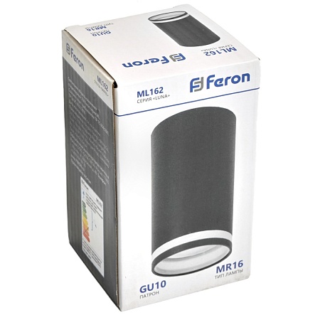 Светильник потолочный Feron ML162 Barrel LUNA MR16 GU10 35W 230V, черный - фото